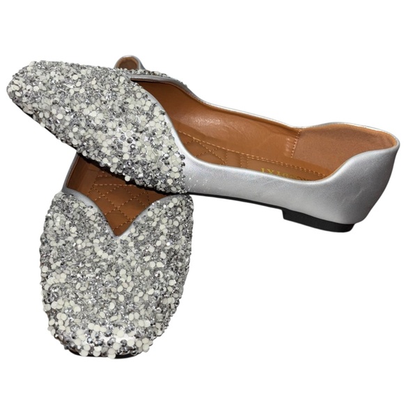 Glittery‎ Silver Women Shoes Size 41 - Picture 2 of 6